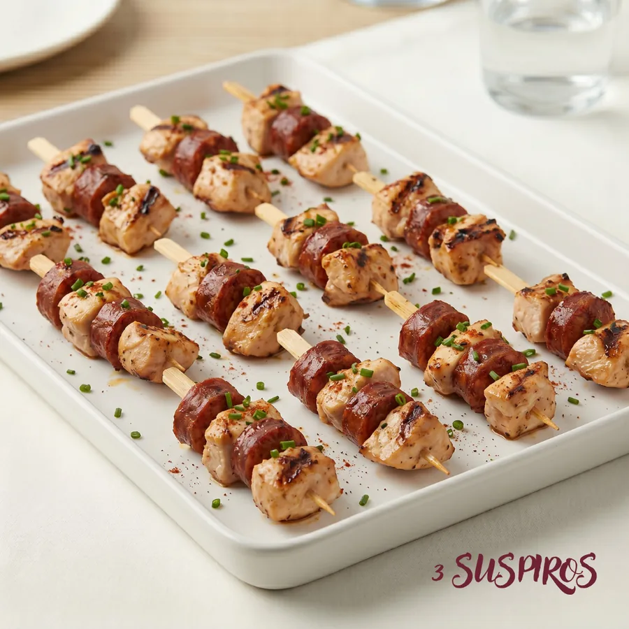 Mix salado con brochetas